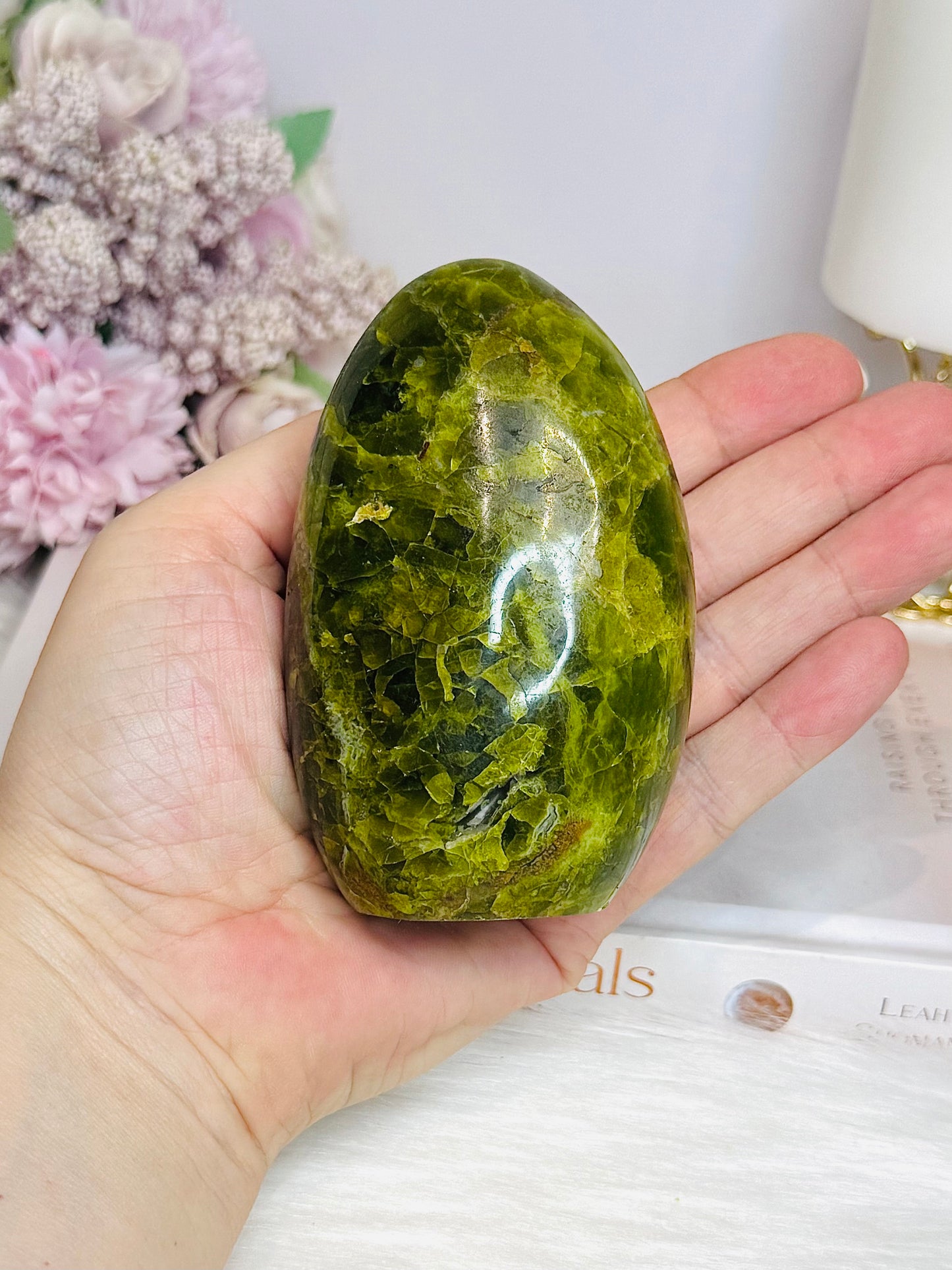 Large Green Opal Freeform 9.5cm 323g