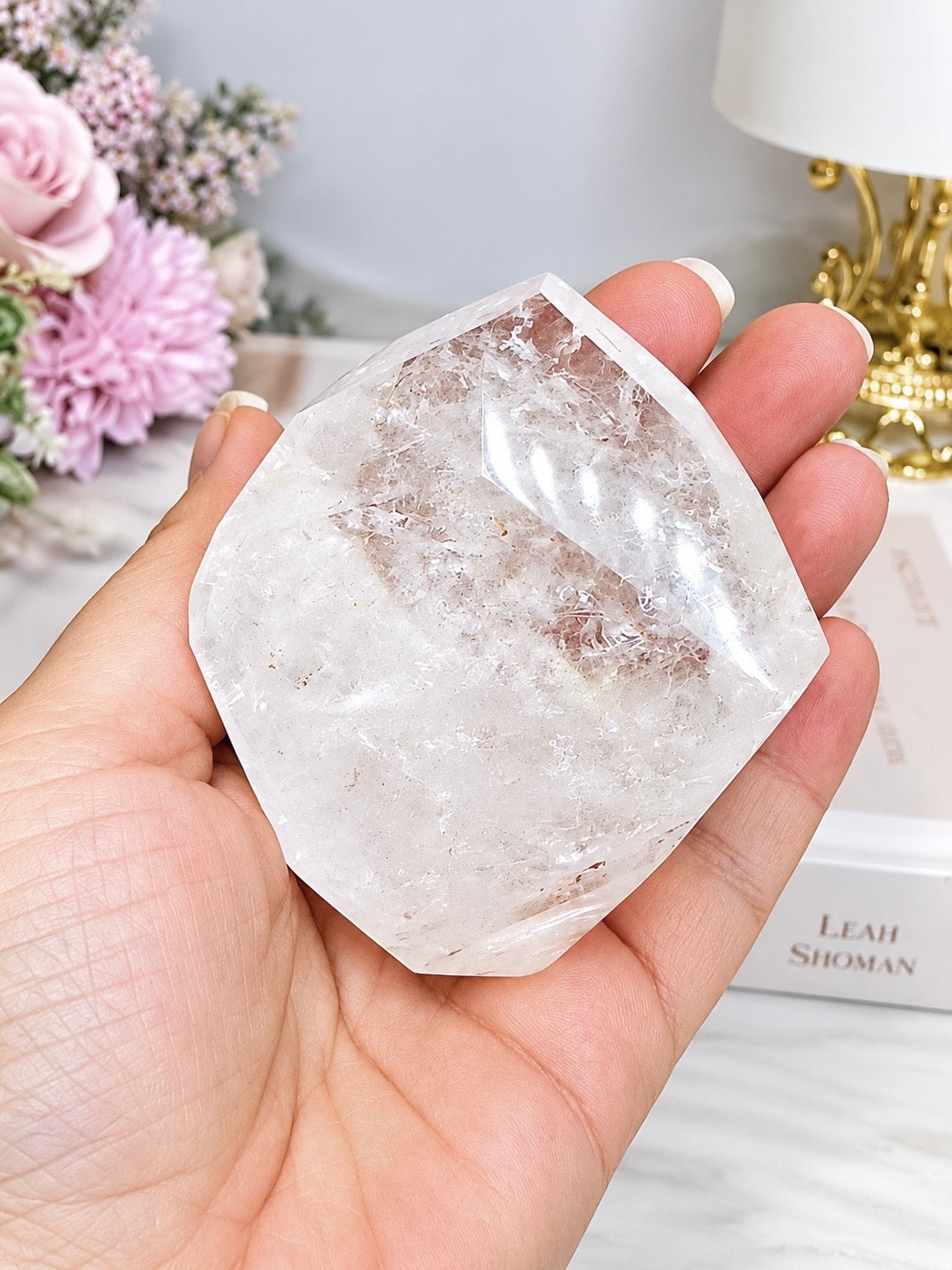 Clear Quartz Polished Freeform with Rainbows 234g