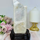 Large Natural Selenite On Timber Stand 21cm 1.1KG