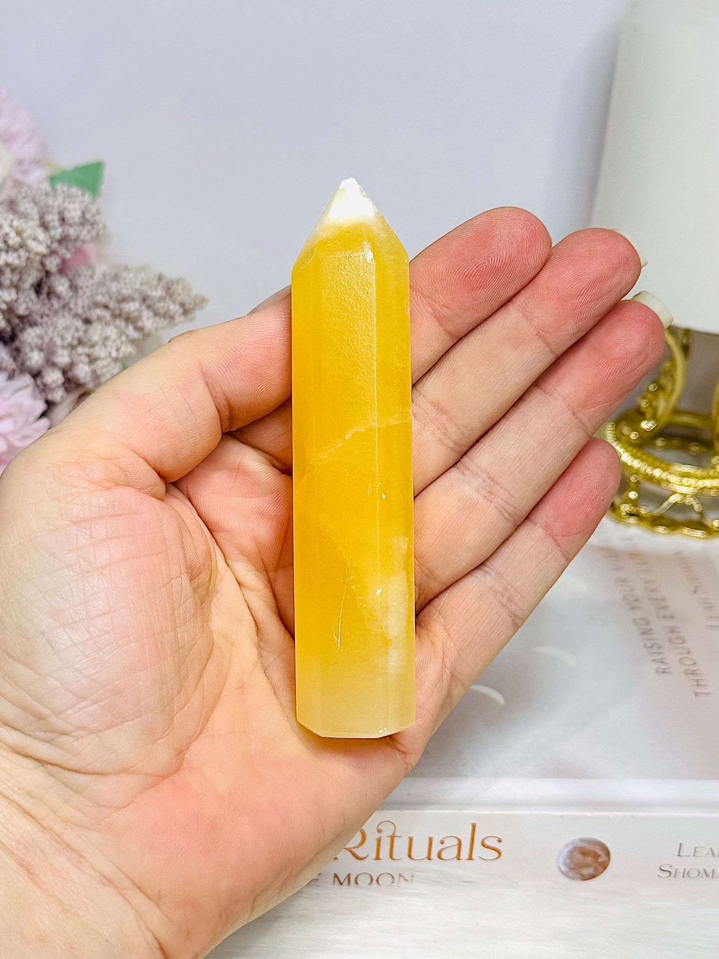 Orange Calcite Tower 10cm