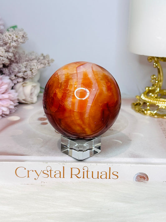 Carnelian Sphere On Stand 282g