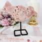Large Chunky Druzy Pink Amethyst Craved Bird On Stand From Brazil 15cm