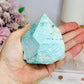 A Rare Stone ~ Chunky Natural Inca Turquoise Carved Freeform | Tower 7cm 233g