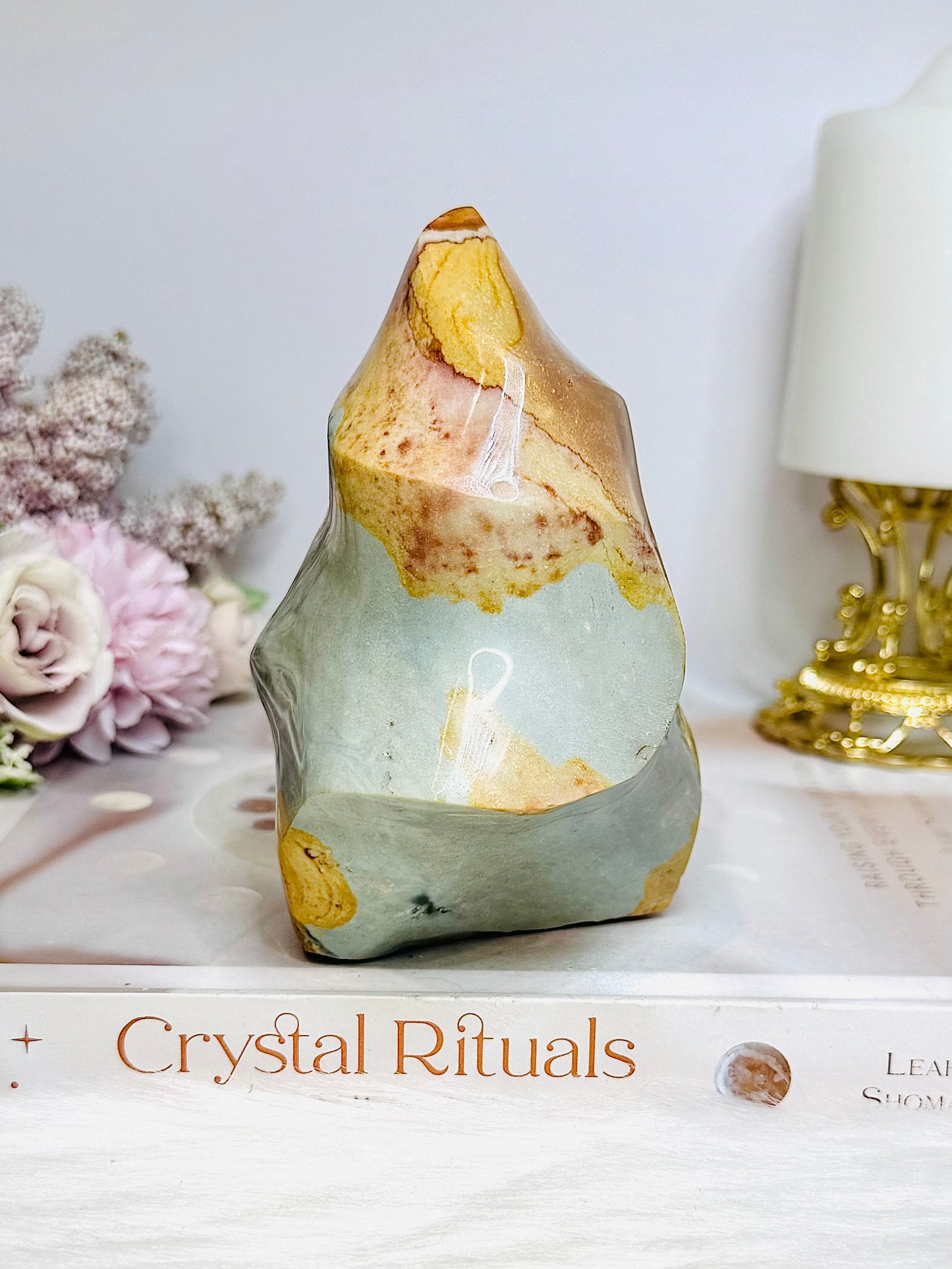 Polychrome Jasper Carved Flame | Freeform 11.5cm 648g