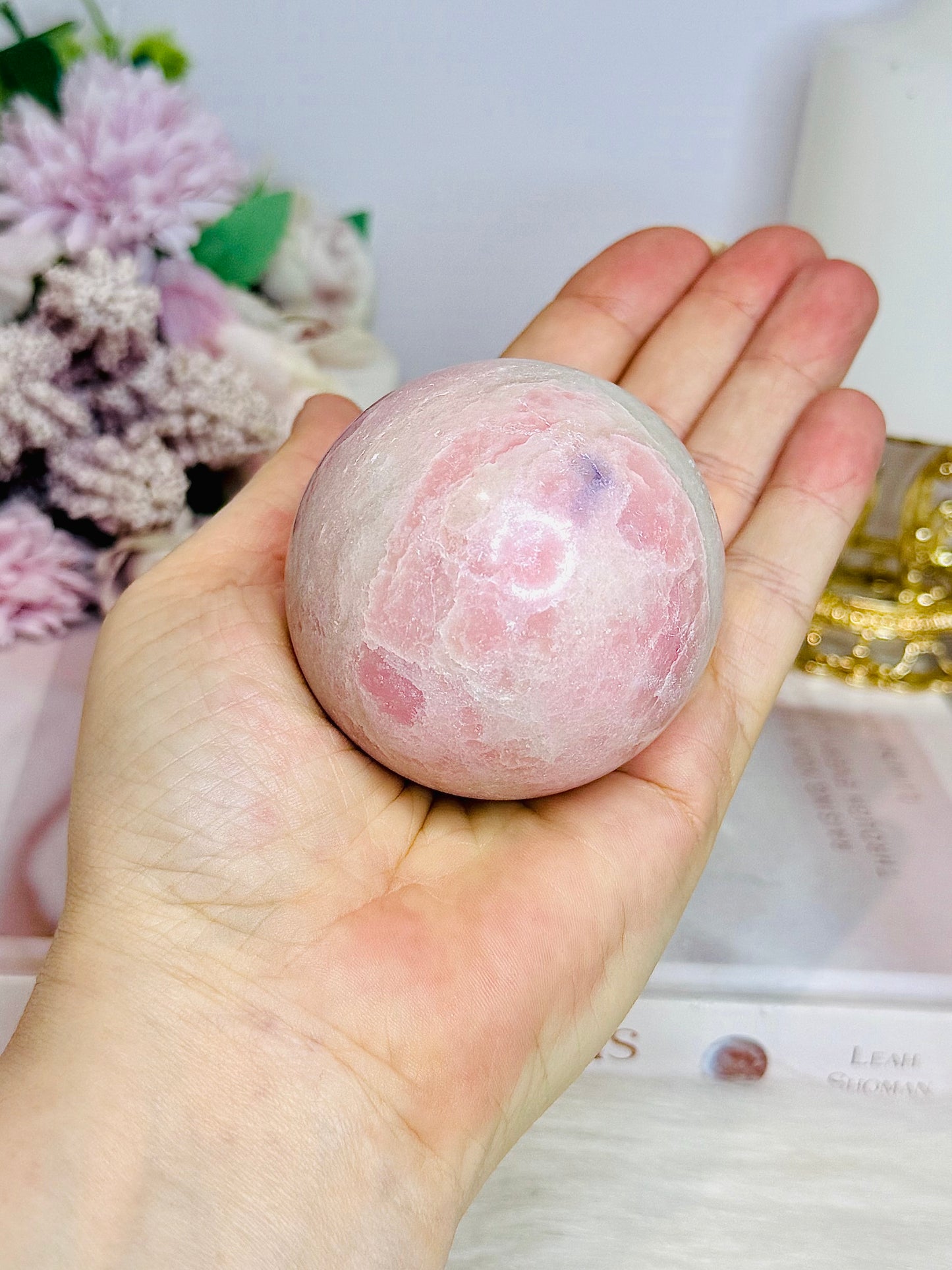 Pink Opal Sphere On Stand 288g