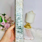 Huge Moss Agate in Quartz Druzy Tower 31cm 1.45KG