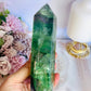 High Grade Incredible Stunning Rainbow Fluorite Tower Full of Clarity & Rainbows 15cm