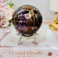 Rare Large 533gram Super Seven Sphere on Stand From Brazil