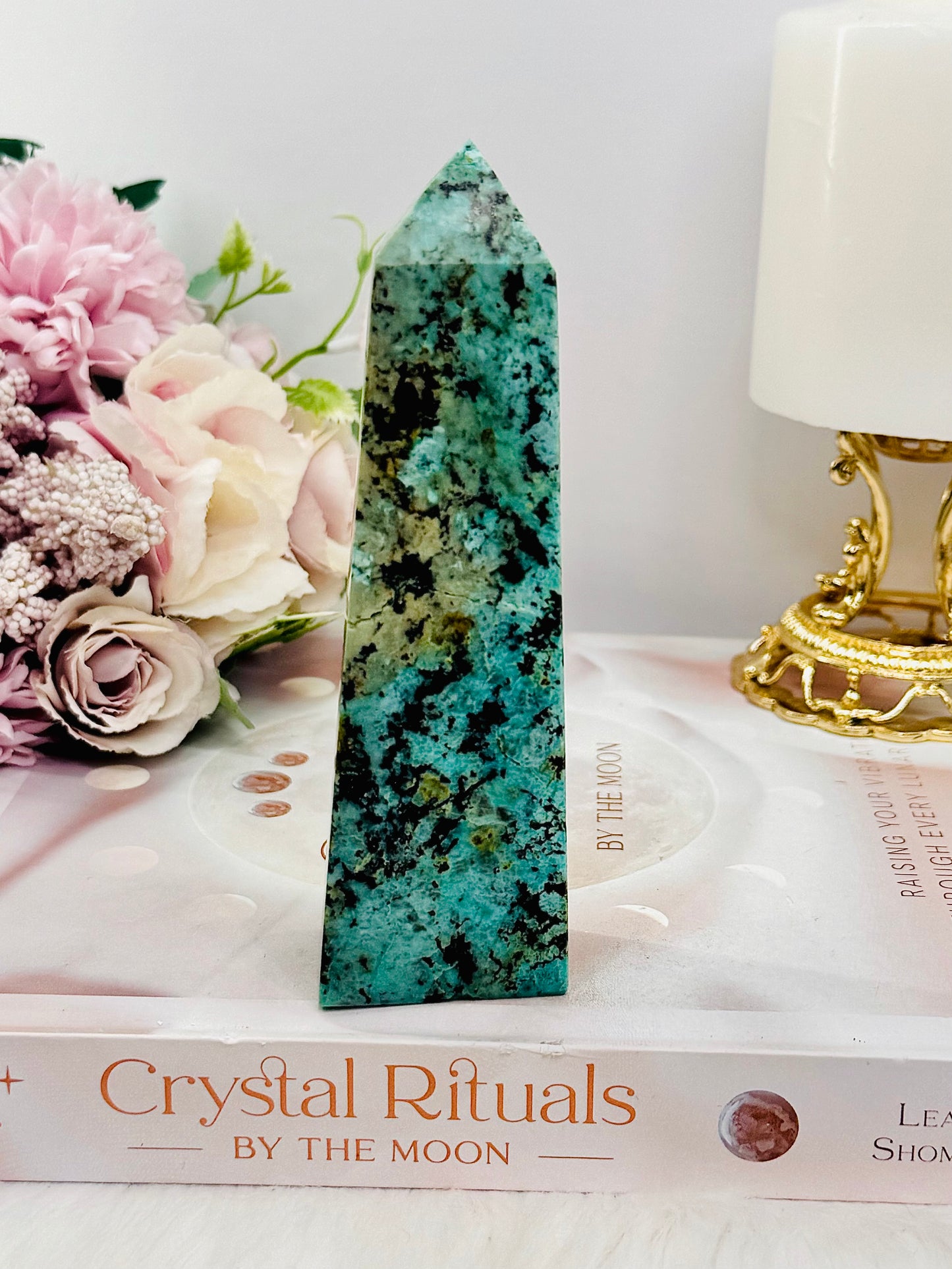 Perfect African Turquoise Tower 13cm