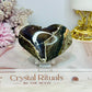 Volcano Agate Puffy Heart 8cm On Stand