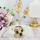So Beautiful!! Tall 17cm Mixed Crystal Tumbles Gold Tulip Plant | Flower