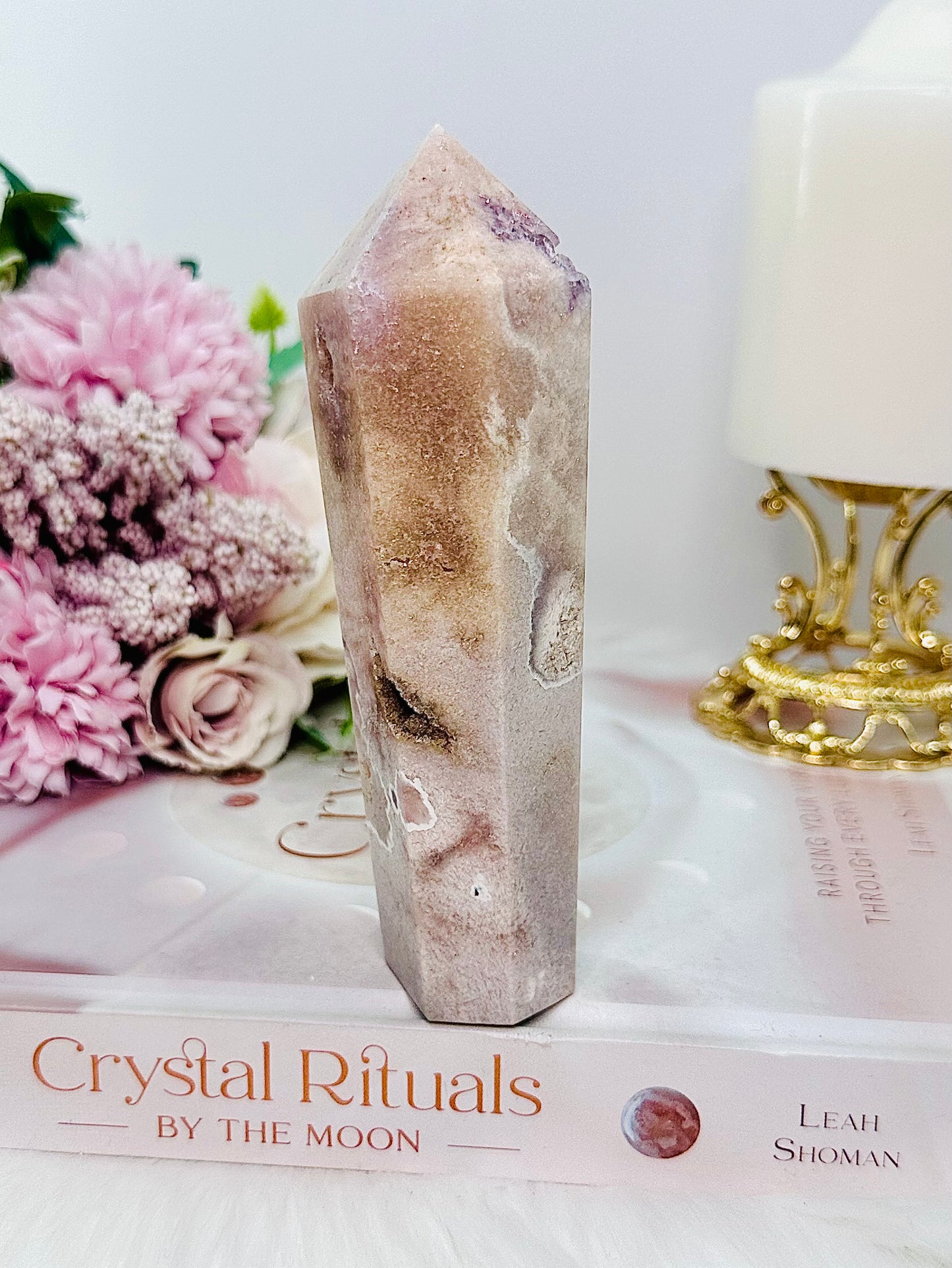 Absolutely Beautiful Druzy Pink Amethyst Obelisk | Tower From Brazil 13cm