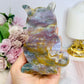 Ocean Jasper Cat Carving 13cm