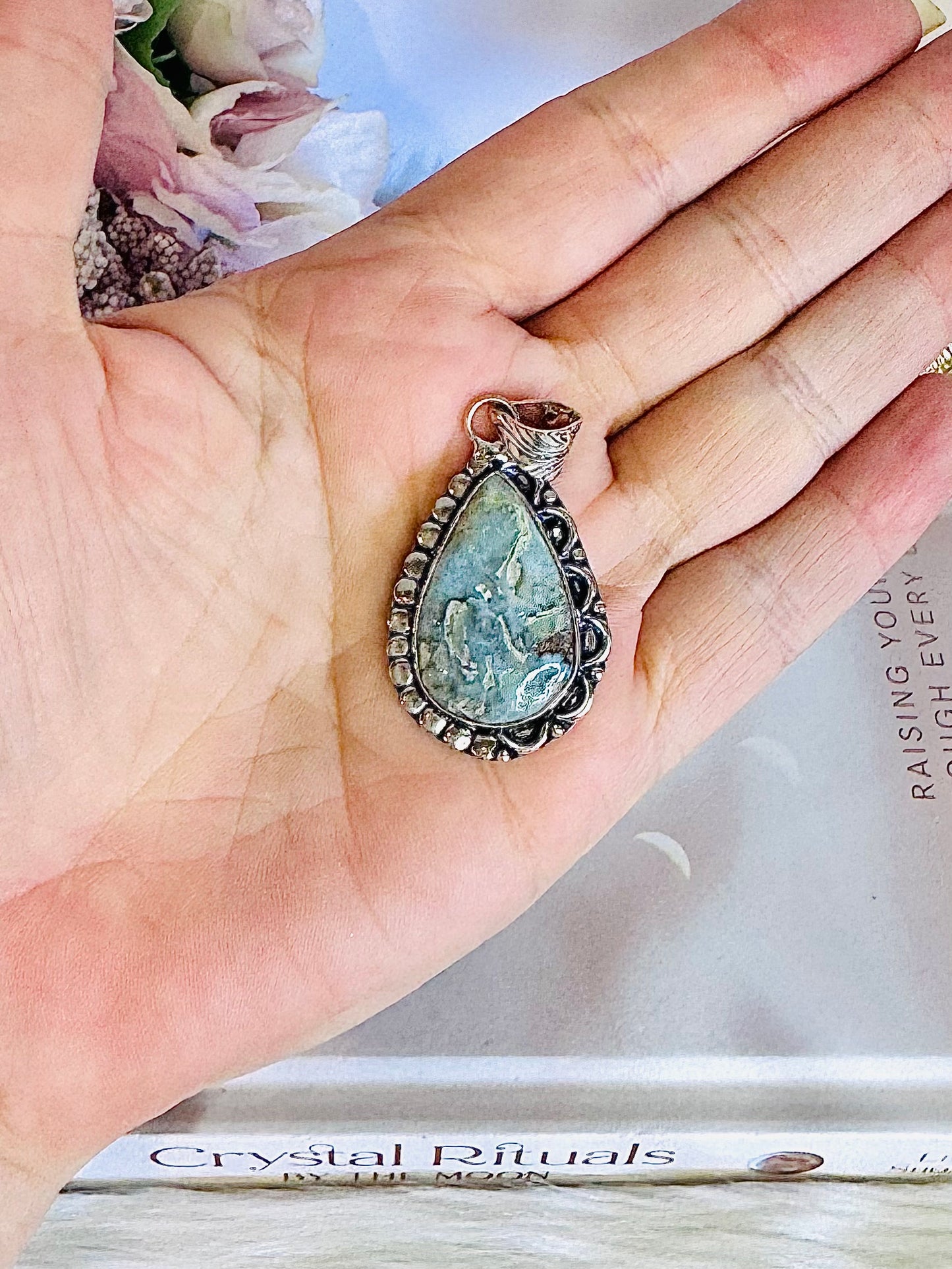 Simply Stunning Large Larimar Pendant In Gift Bag