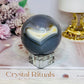 Large Agate Sphere On Stand 381g