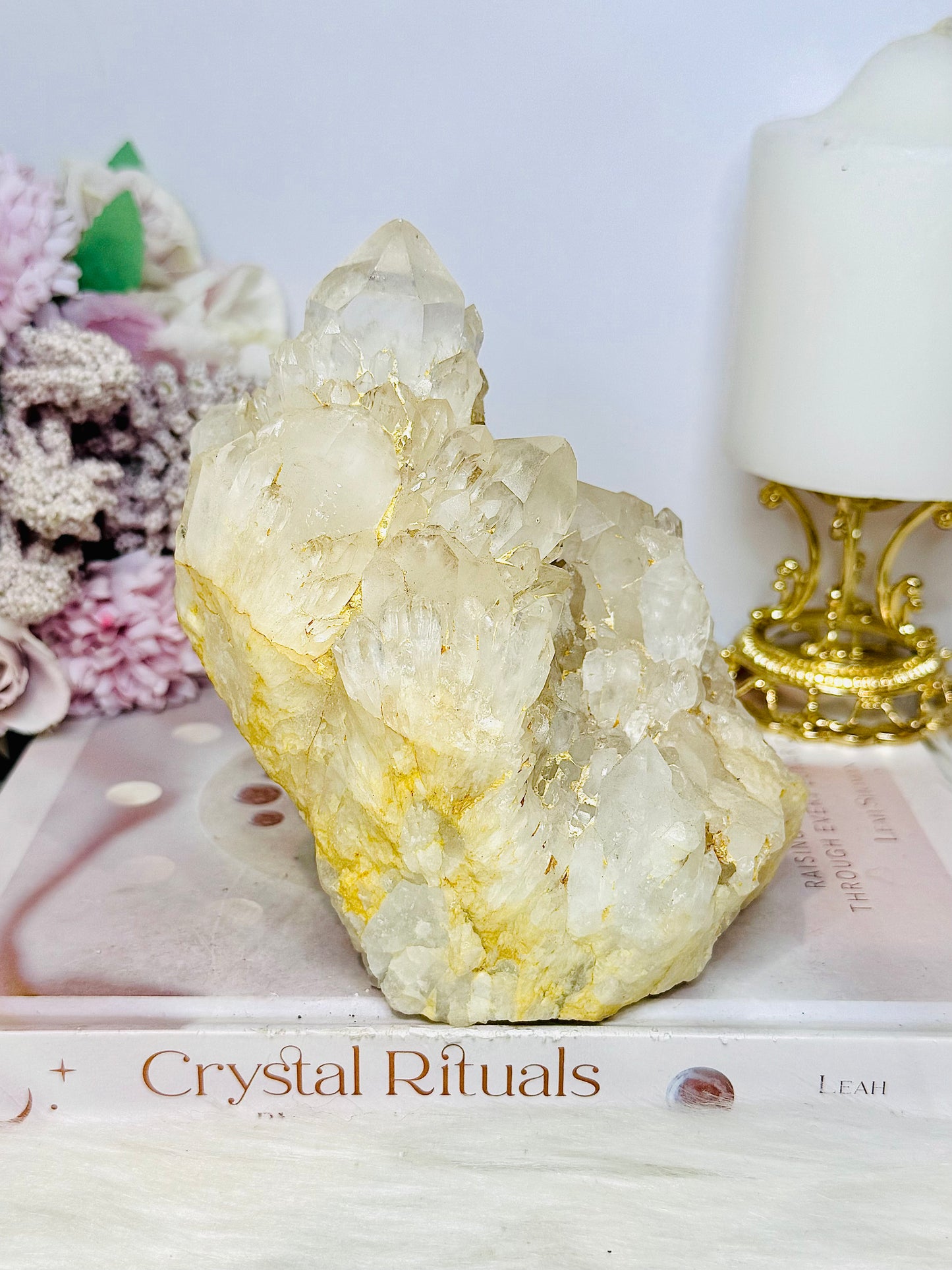 ⚜️ SALE ⚜️ Natural Large Celestial Quartz | Pineapple Quartz Cluster 14cm 1.29KG