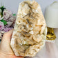 Large Natural Apophyllite X Calcite Freeform 855g 14cm