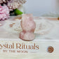 Small Rose Quartz Carved Owl