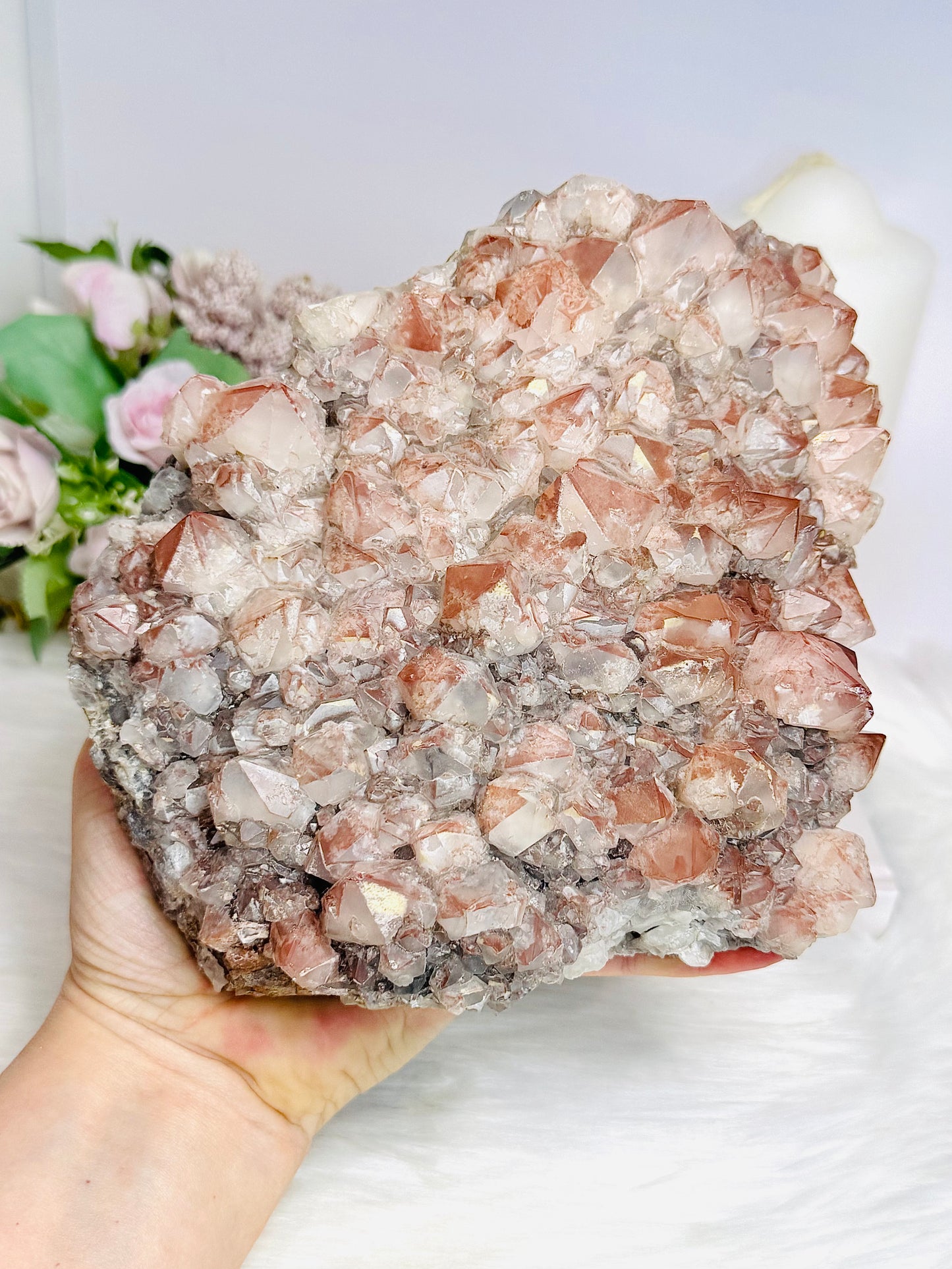 Huge Natural Pink Lithium Cluster From Minas Gerais Brazil 1.77KG 16cm