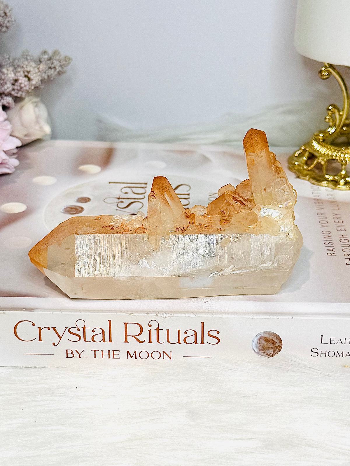 Natural Tangerine Quartz Point 10.5cm