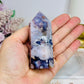 High Grade Chunky Blue Flower Agate Tower 8.5cm