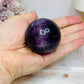 High Grade Purple Fluorite Sphere on Stand 199g