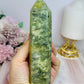 Natural Prehnite Tower 15cm