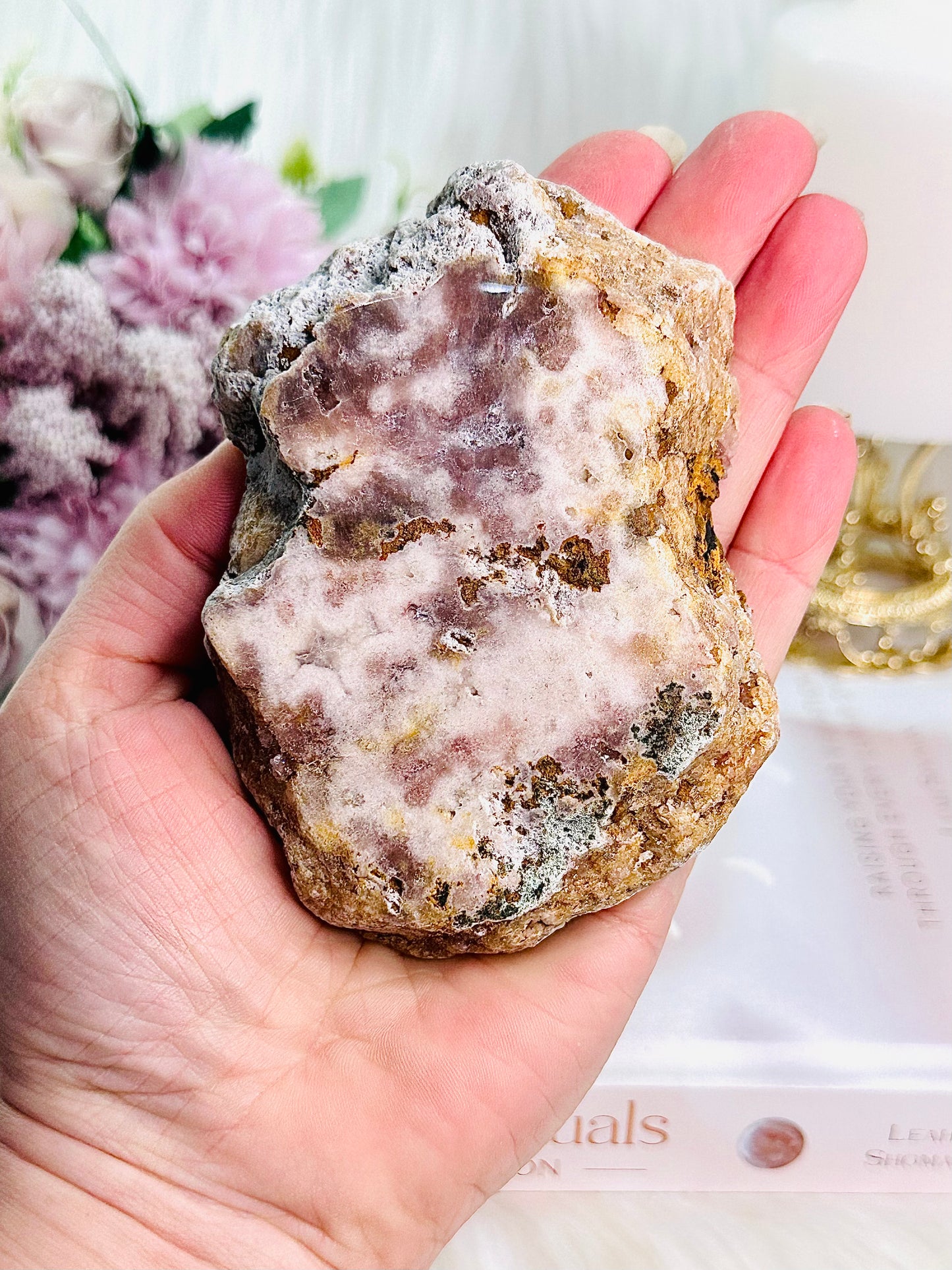 Stunning Chunky Druzy Pink Amethyst Slab From Brazil