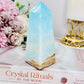 Absolutely Stunning High Grade Caribbean Calcite Chunky Obelisk | Tower 11.5cm