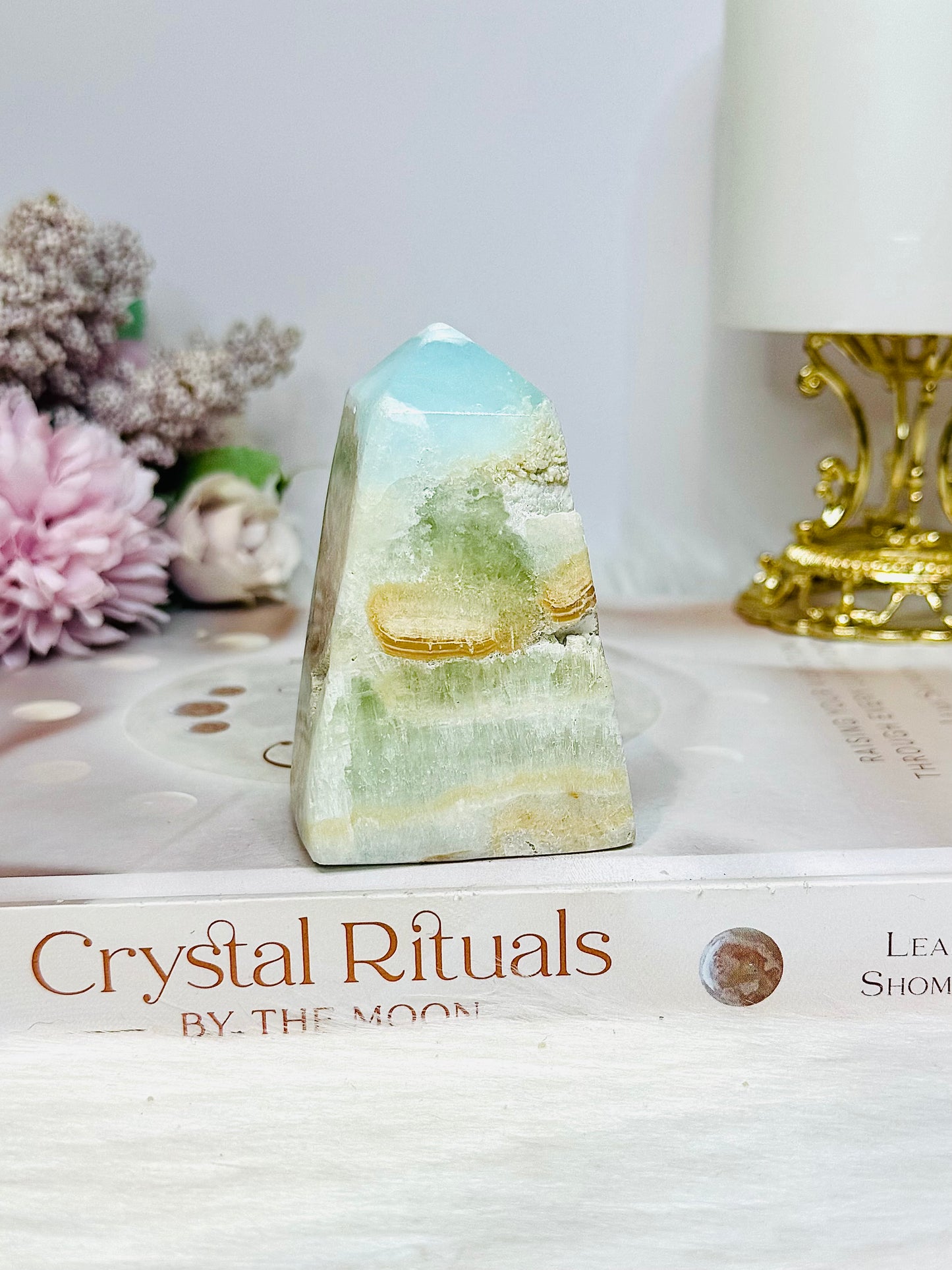 Caribbean Calcite Chunky Tower | Obelisk 207g