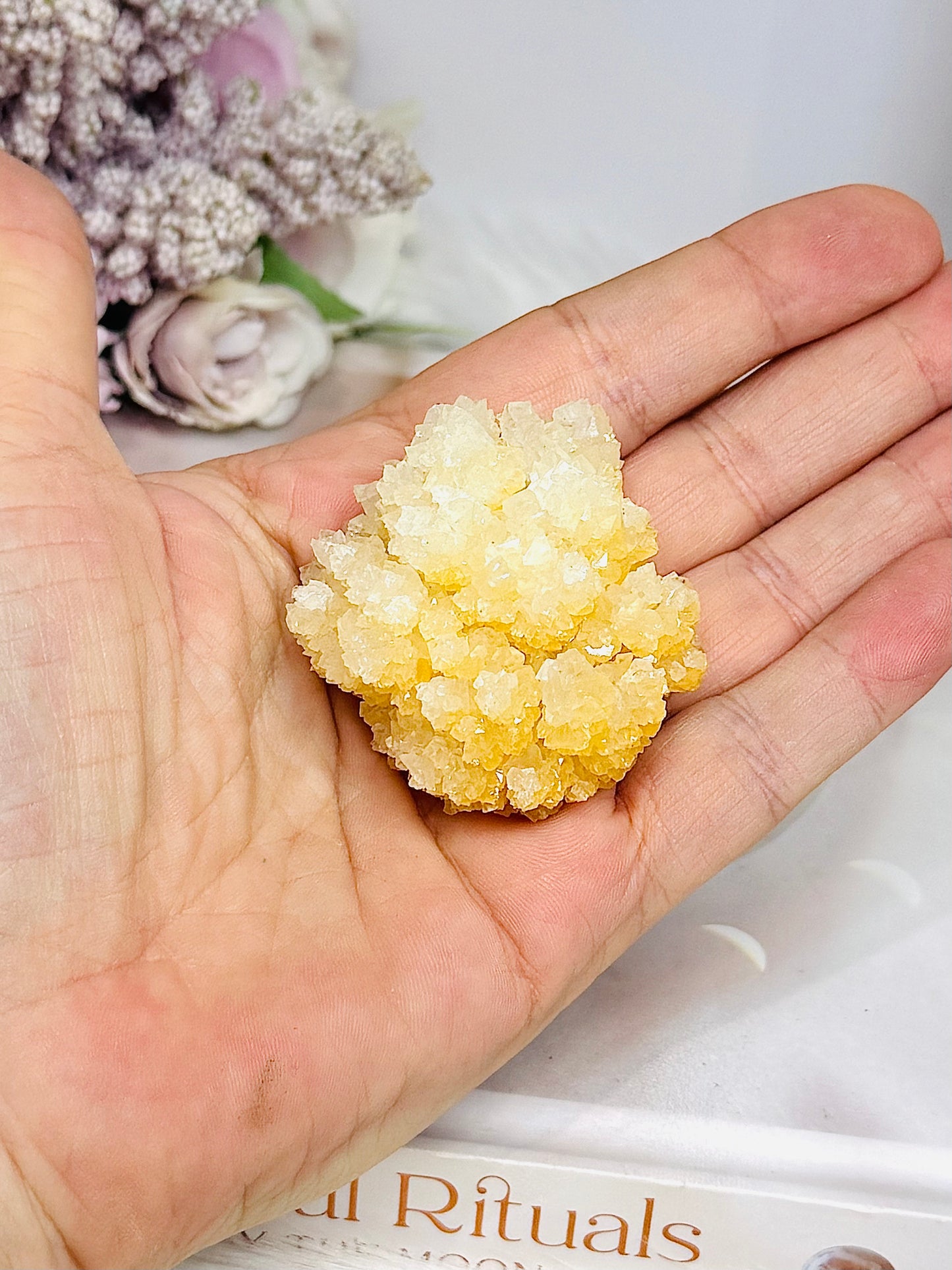 Natural Orange Flower Calcite Specimen 5cm