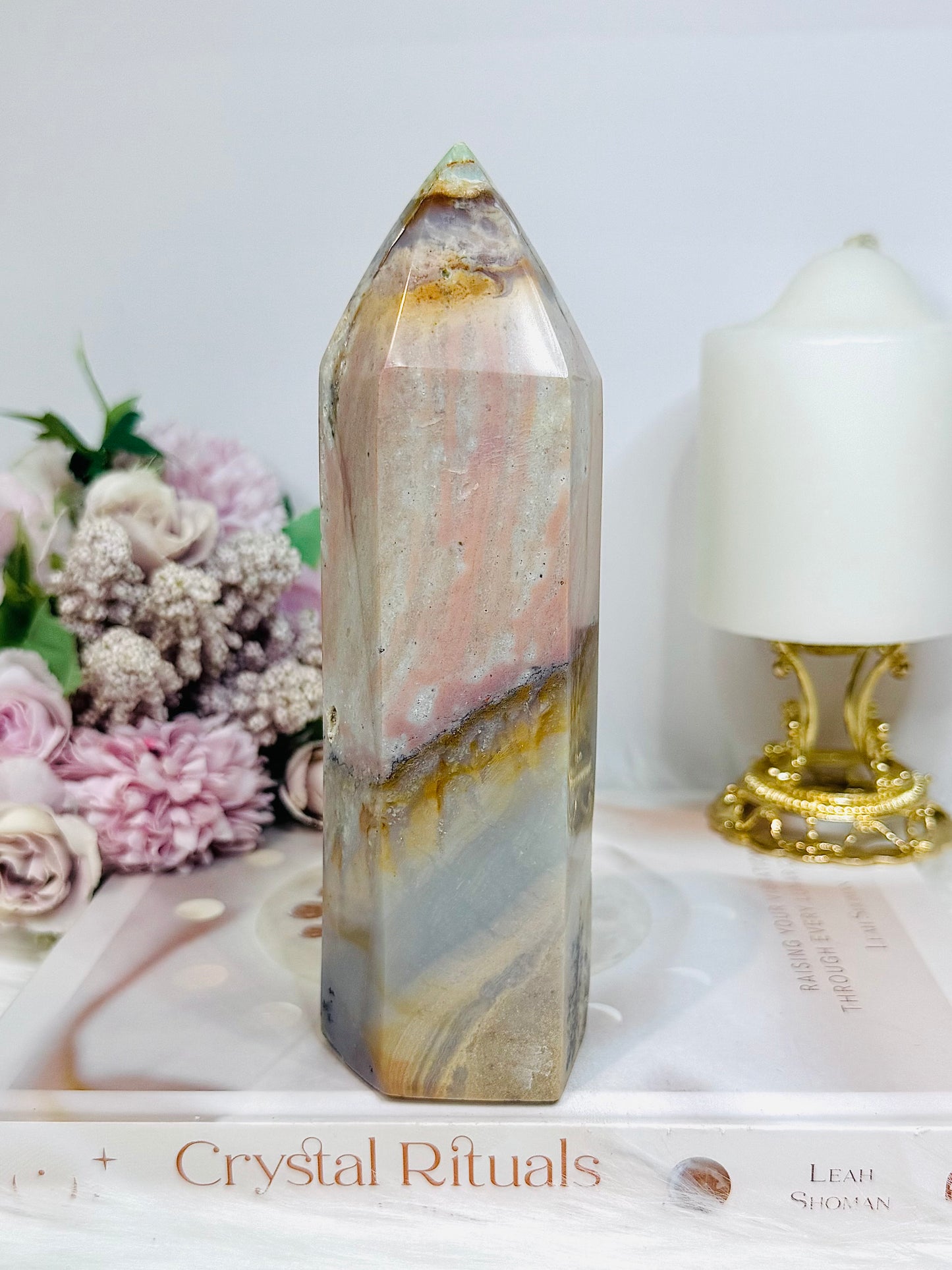 Large Ocean Jasper Druzy Tower 17cm 716g
