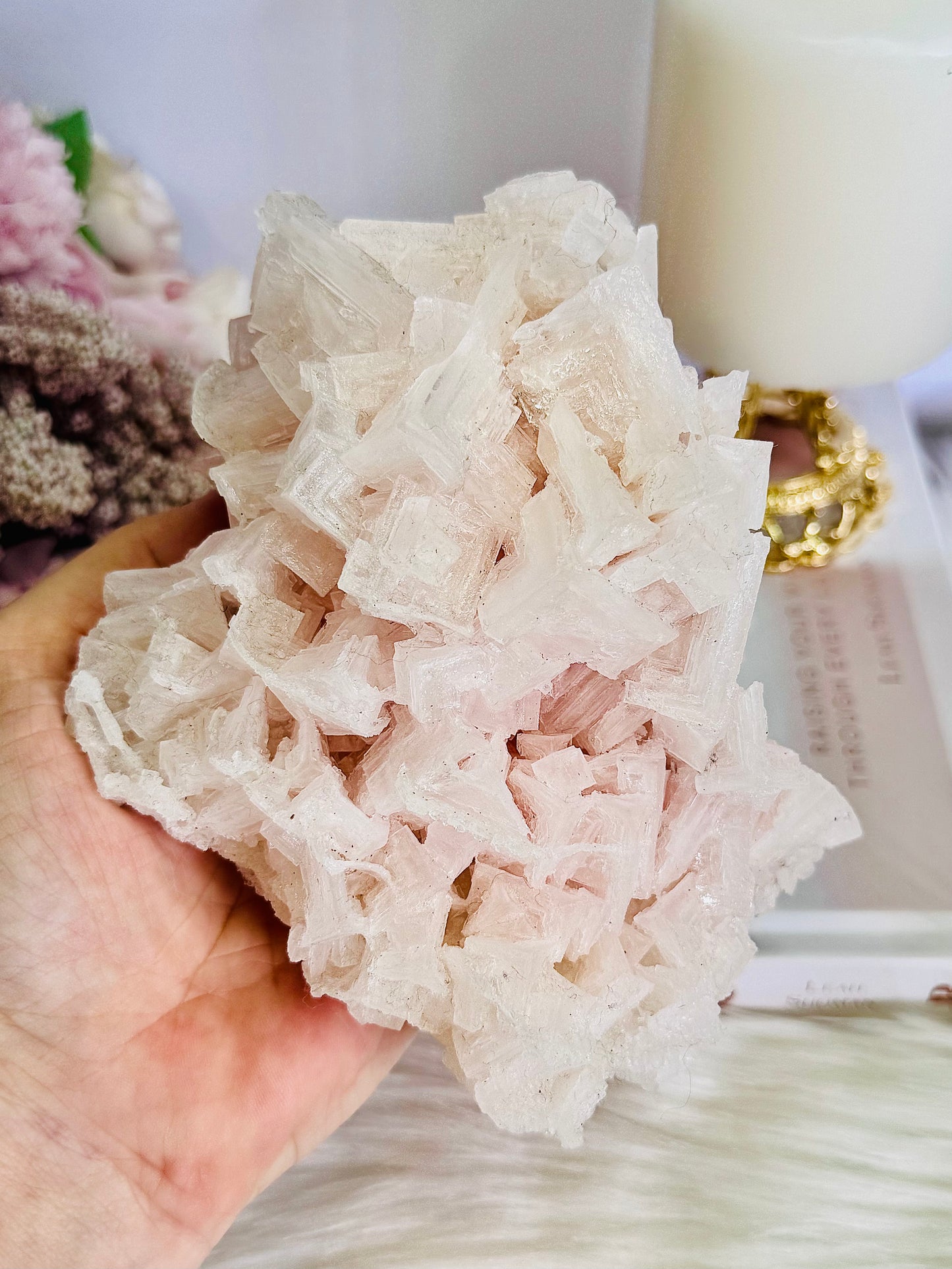 Natural Large 512gram Pink Halite Specimen