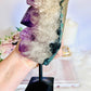 Wow!!! Huge 21cm 1.38KG Amethyst Freeform With Large Amazing Points On Black Stand From Brazil