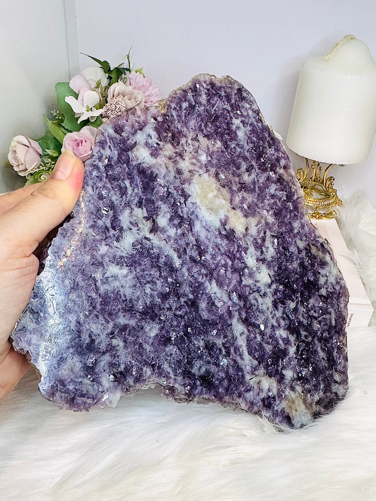 Large Lepidolite Natural Slab 24cm