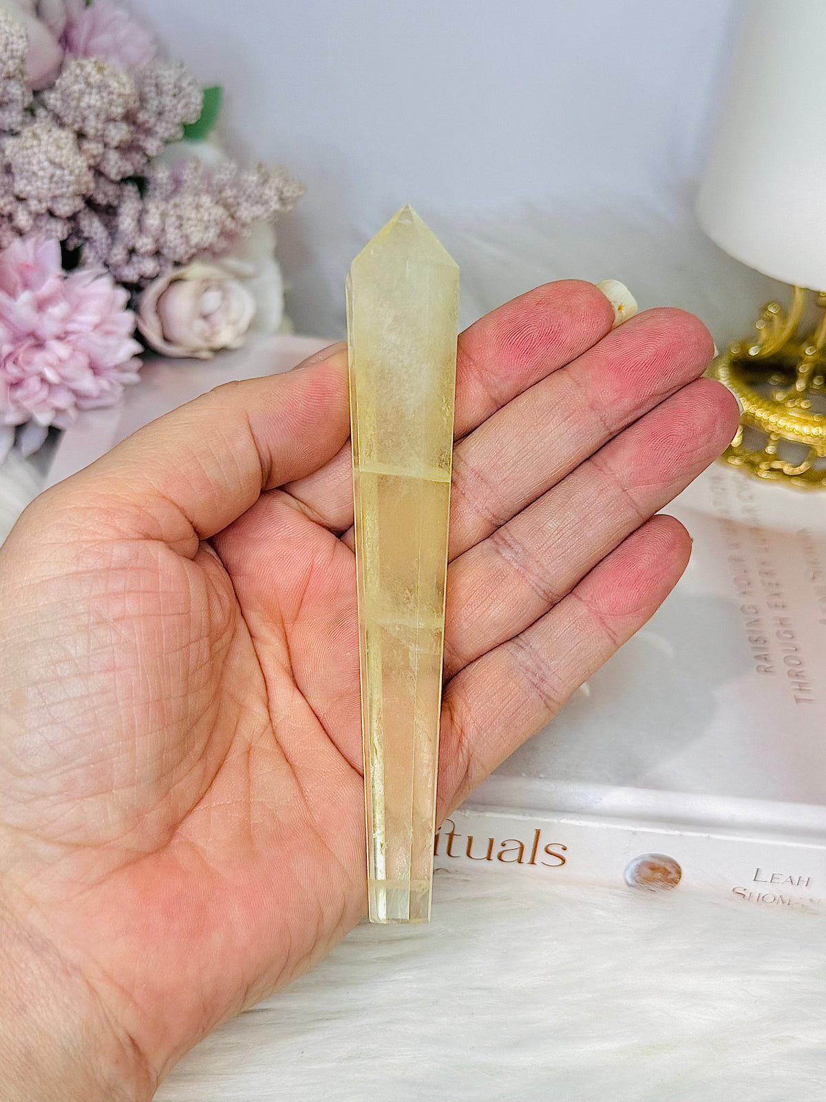 Citrine Wand | Tower on Stand 15cm (inc stand)
