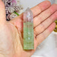High Grade Watermelon Fluorite Tower with Rainbows 8cm