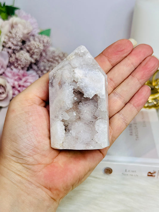 Druzy Geode Pink Amethyst Tower 8cm 205g