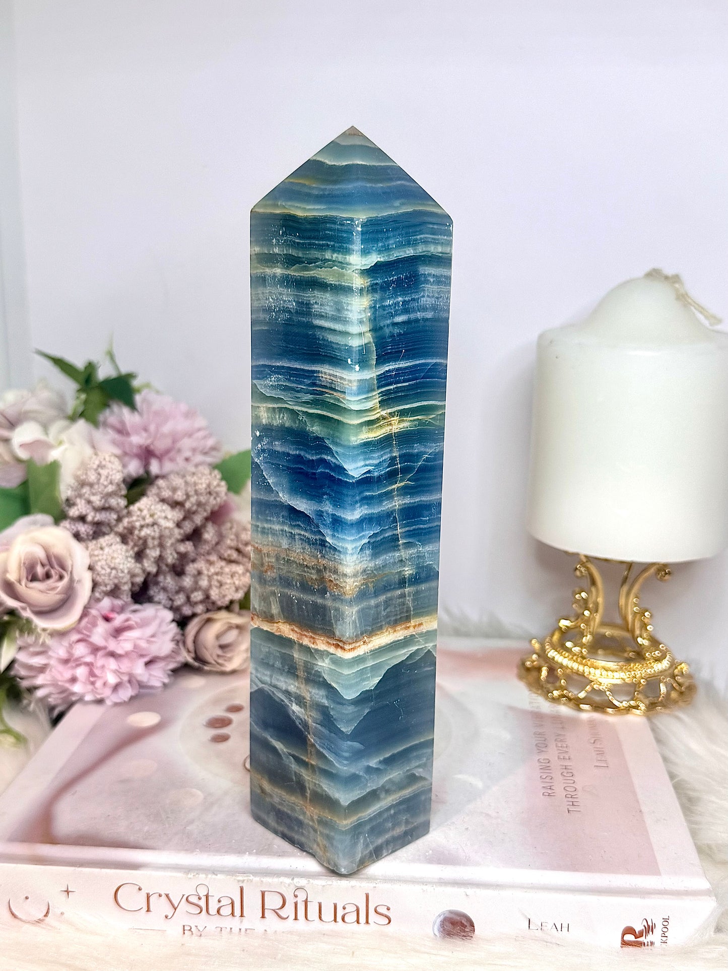 Large Blue Onyx Generator | Tower 20cm 761g
