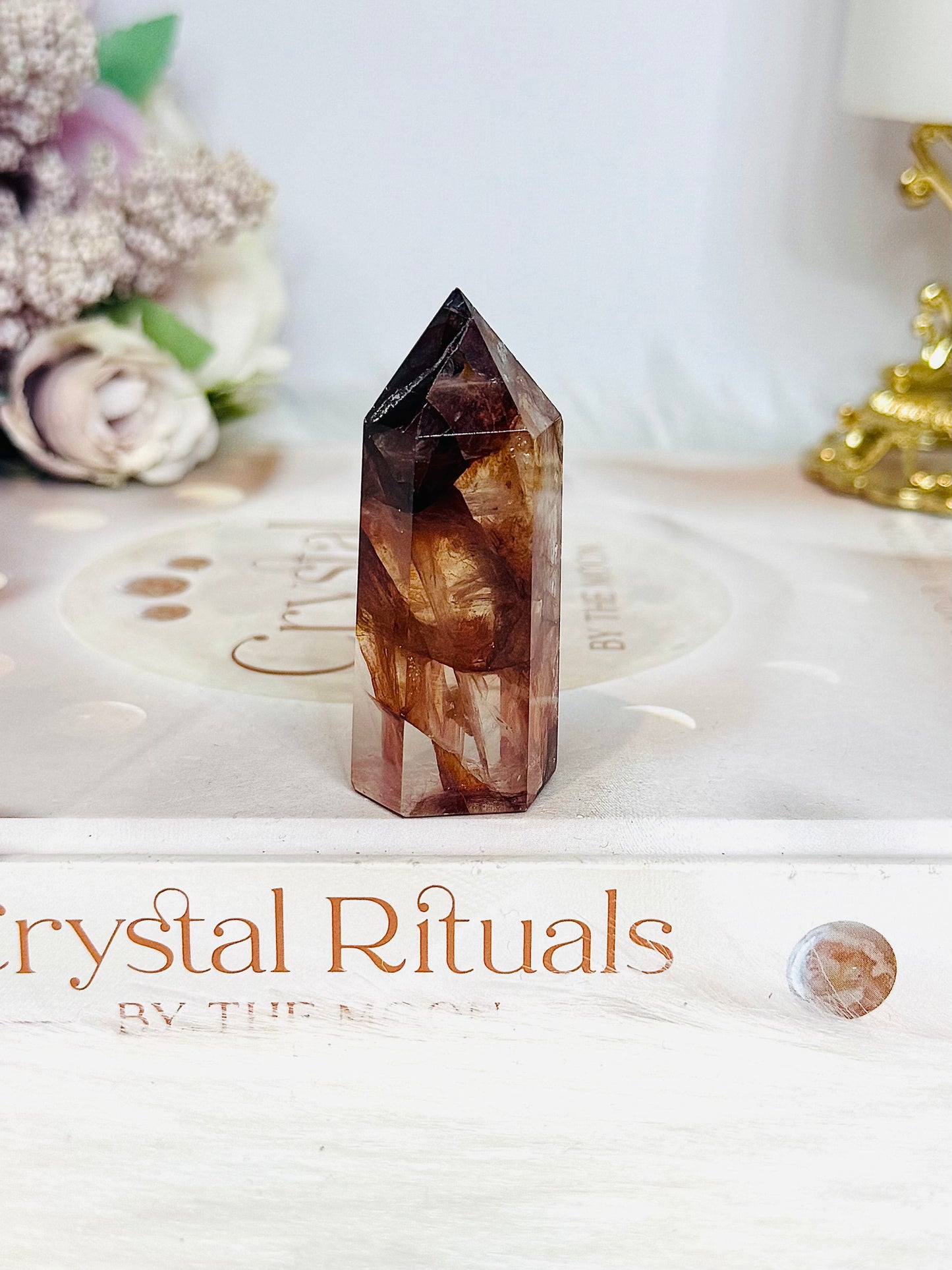 Small High Grade Fire Quartz Tower 5.5cm