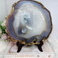 Large Druzy Agate Polished Slab on Stand 20cm 1.19KG