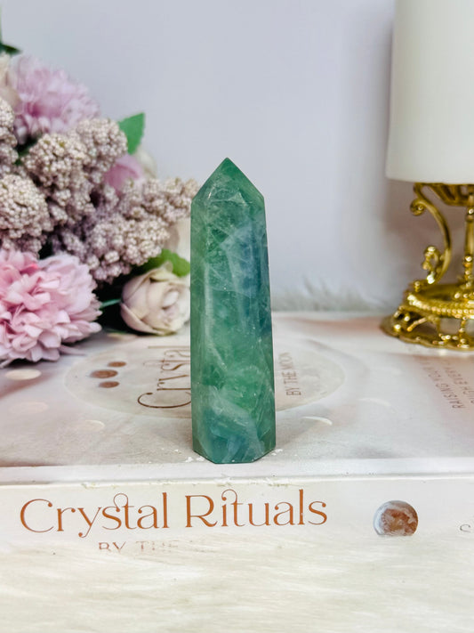Blue & Green Fluorite Tower 8cm