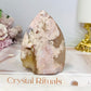 Flower Agate Druzy Flame 9cm 227g