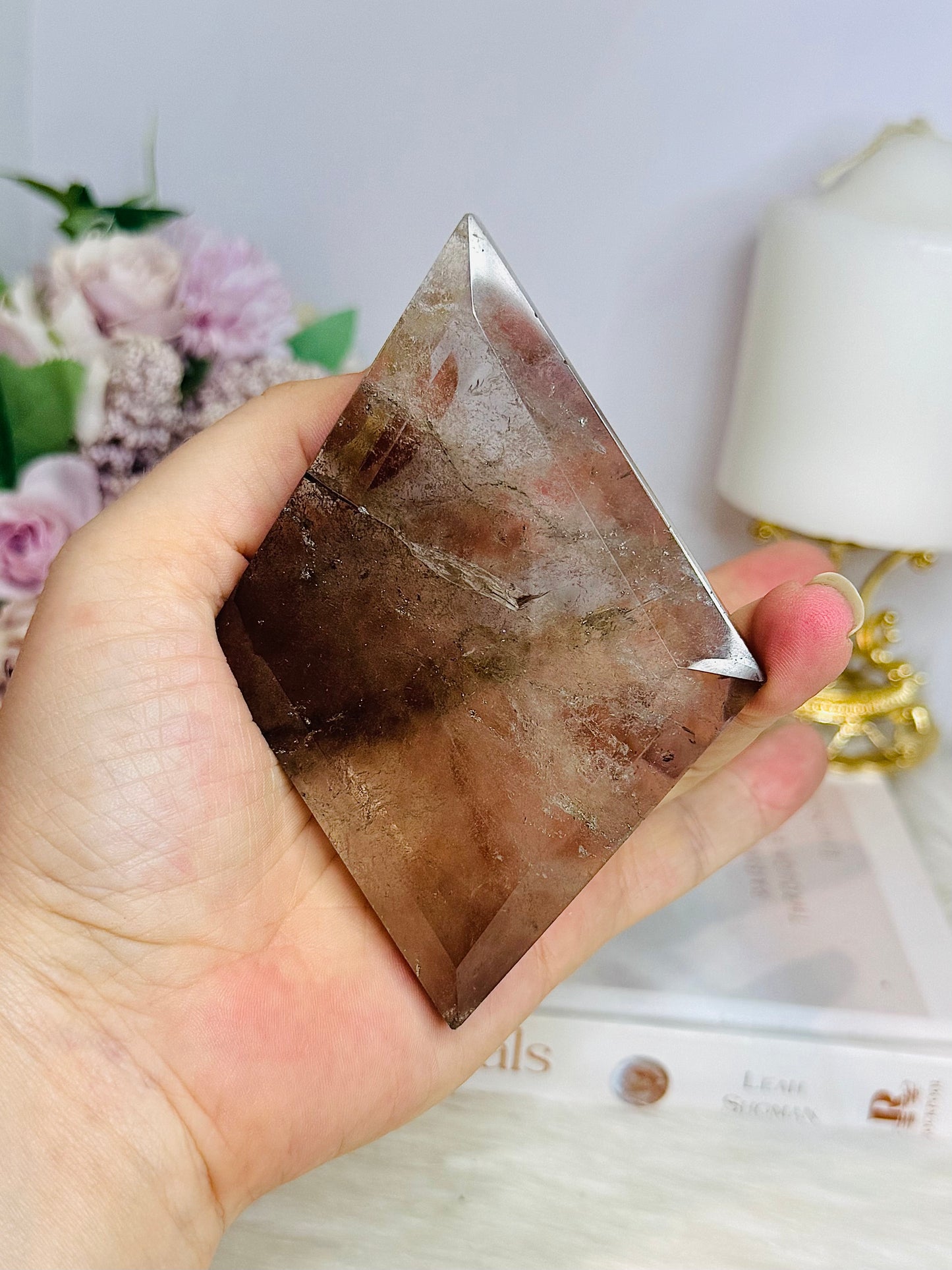 Smokey Quartz Large Diamond with Inclusions 11cm
