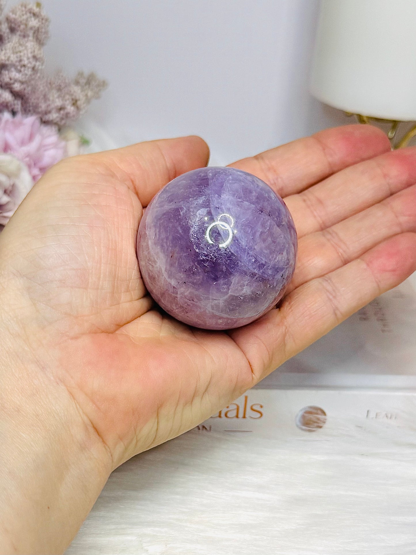 Kunzite Sphere On Stand 153g