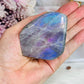 Natural Labradorite Polished Freeform With Gorgeous Pink Purple & Blue Flash 7cm