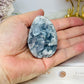 Blue Celestite Cluster Egg 153g