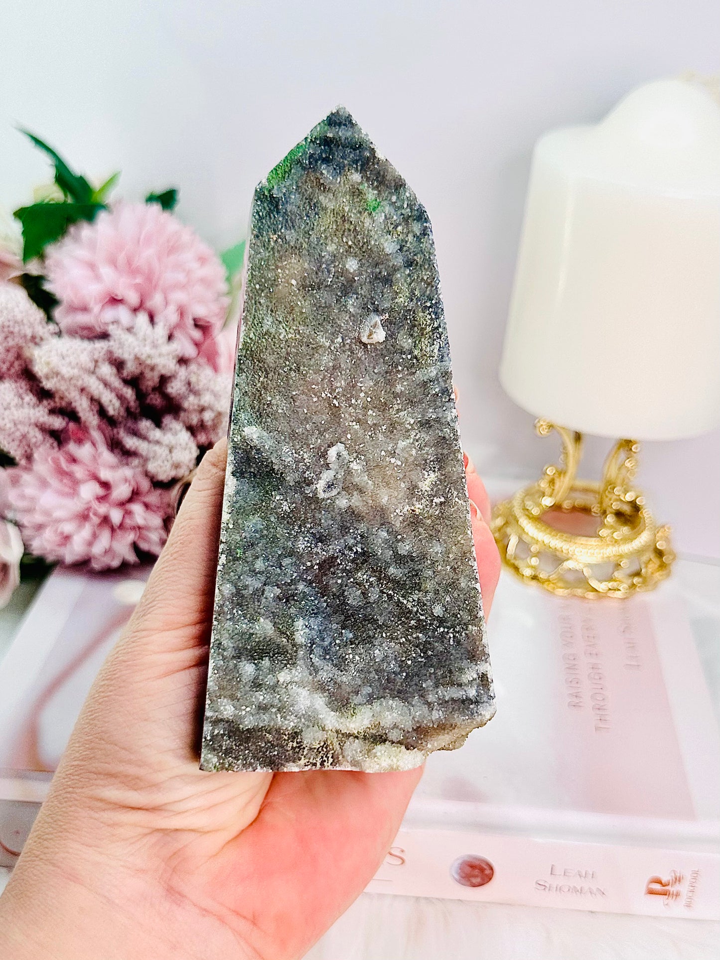 Harmony & Balance ~ Beautiful 13cm Druzy Sphalerite Tower