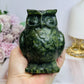 Large Green Jade Owl 11cm 643g