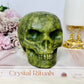 Huge Green Jade Carved Skull 1.25KG
